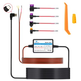 Dash Cam Hardwire Kit Converts 12V-24V to 5V Type C USB Hardwire Kit for Dash Camera, Add a Circuit Fuses, Low Voltage Protection (11.5FT)