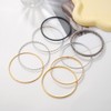 RINTOLER Cuff Bangle Bracelets for Women 18k Gold Plated Hammering