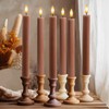 West Ivory 12 Pack, 10" LED Flameless Brown Tan Fluted