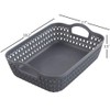 Morcte Small Storage Basket, Plastic Mesh Organizer Basket (Grey, Set