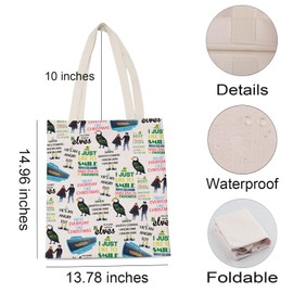 Elf Christmas Holiday Movie Tote Bag He's An Angry Elf Shopping Bag Elf Inspired Comedy Lover Gift for BFF Mom, Angry Elf, Medium