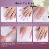 Red Press on Nails Short Square Fake Nails Glossy Full