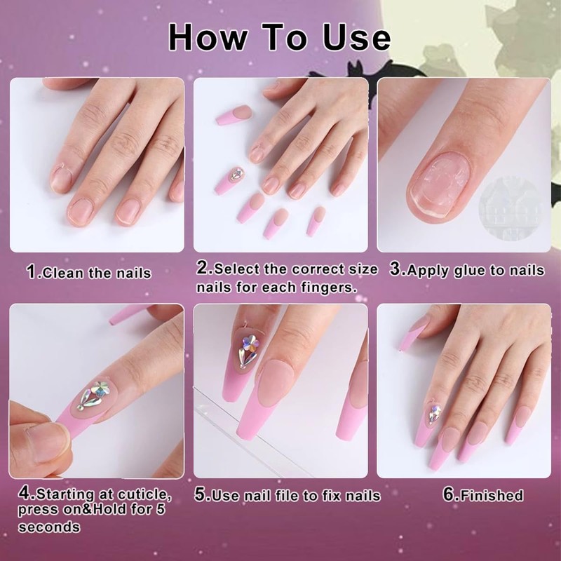 Red Press on Nails Short Square Fake Nails Glossy Full