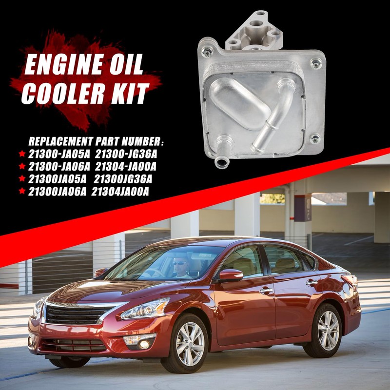 RANSOTO Engine Oil Cooler Kit with Gasket Compatible with 2007-2013