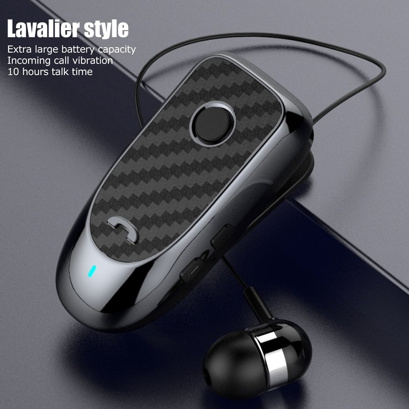 Bluetooth Headset Multifunction Vibrating Caller ID Clip Wireless Sports Earphones