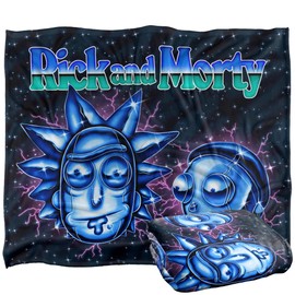 RICK AND MORTY Blanket, 152 x 127 cm Metal Heads Silky Touch Super Soft Throw Blanket