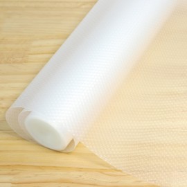 Shelf Liner for Kitchen Cabinets 15 Inch Wide X 20 Ft Non Adhesive Cabinet Drawer Liners Non Slip Waterproof Strong Grip Clear Closet Pantry Shelf Liner Cupboard Refrigerator Bathroom Drawer Mat