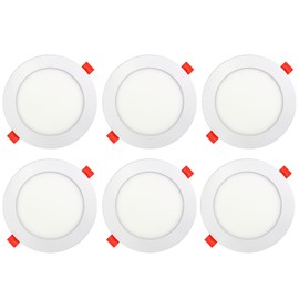 AB Elektro LED Recessed Spotlight 230 V Flat – Set of 6 – 9 W LED Spot – 4200 K – 133 mm – IP20
