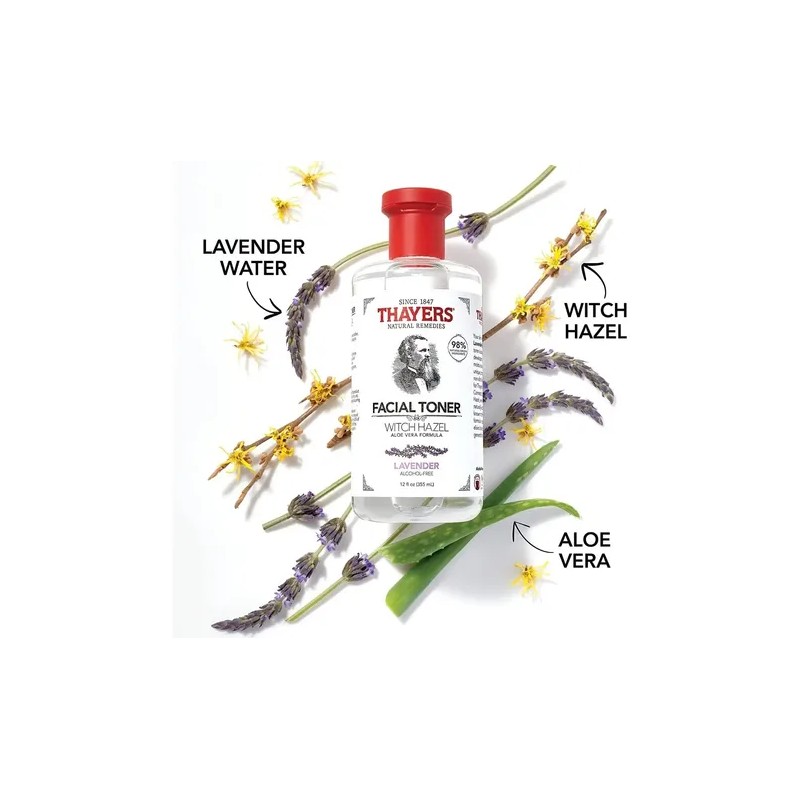 Tónico Facial Witch Hazel Lavander 12 Oz (355ml) Thayers