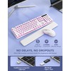 Wireless Keyboard and Mouse Backlit - Typewriter Keyboard with Retro