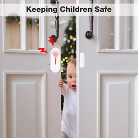 Door Window Alarm, 95DB Door Alarms for Kids Safety, Wireless Sensor Door Window Burglar Alarm-Window Pool Alarms for Home (2 Pack)