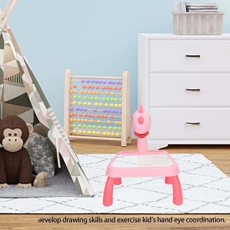 Drawing Projector Table Cute Dinosaur Design Bright Colors Detachable Smart