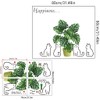 Condessacity ウォールステッカー 猫 植物 おしゃれ 北欧 ウォールシール 観葉植物 鉢植え ウォールすてっかー