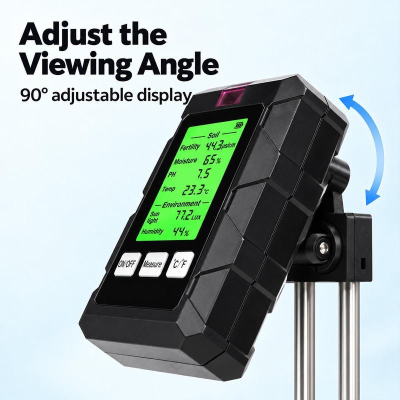 6-in-1 Digital Soil Tester – pH, Moisture, Fertility, Temperature, Humidity