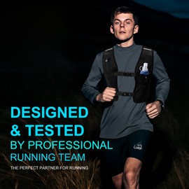 MYCARBON Running Vest Women Mens Adjustable Reflective Hydration Vest with Phone holder, Running Backpack Alternative, Perfect for Trail Running, Cycling, Hiking & Marathons, No Bounce (M)