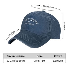 Show Supervisor - Sombrero de béisbol de alta calidad, gorras divertidas para hombres y mujeres, unisex, regalos de ideas, 006.azul marino, Talla única