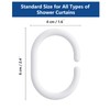 Simkopy Shower Curtain Hooks,24 Pack Plastic Curtain Hanging Rings,C-Shaped Shower