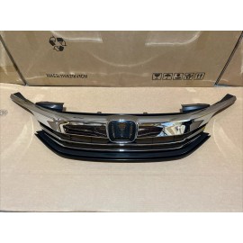New Replacements for 2016-2017 HONDA ACCORD 4dr SEDAN Front Bumper Upper Grille w/ Chrome Trim