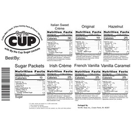 Nestle Coffee mate Liquid Creamer Singles Variety Pack, Original, French Vanilla, Hazelnut, Irish Crème, Italian Sweet Crème, Vanilla Caramel, 6 flavors x 30 ct, 180/Box