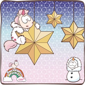 NICI Theodor Unicorn Slippers in Snowsuit Size 38-41 M I Plush Slippers for Children I Warm Cuddly Toy Slippers for Girls & Boys - 48169, White