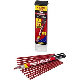 Markal 96132 Trades Marker (1 Holder, 12 Refills), Red