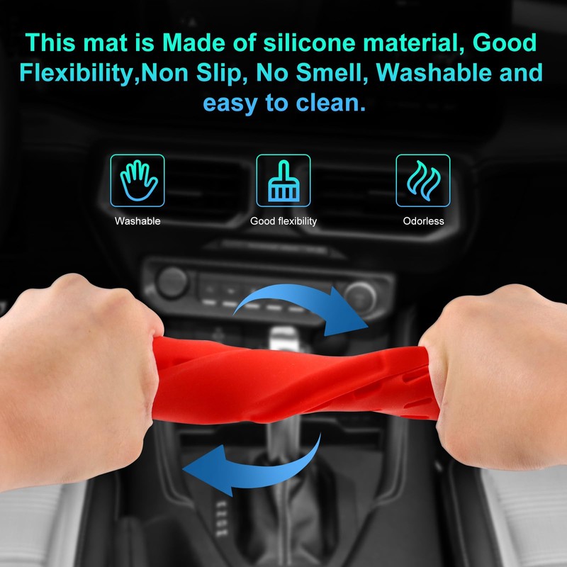 FDAIUN Wireless Charging Protective Pad for Ford Mustang 2024-2025 Silicone