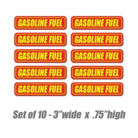 Silverbird Graphics Gasoline gas sticker fuel caution decal door tank diesel oil label ethanol 10x