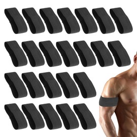 Black Armbands,24 PCS Elastic Black Arm Bands for Football,Armbands Mourning,Loop Closure Sports Exercise Armbands for Football,Cycling,Basketball and Shooting