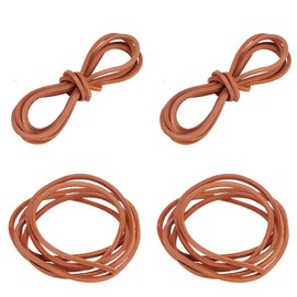 PH PandaHall Leather Boot Laces 55 Inch Flat Leather Shoe Laces, Brown, 55 Inch
