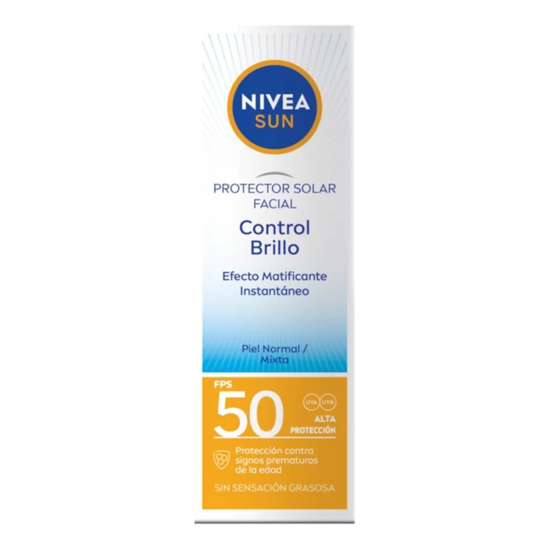 Protector Solar Facial NIVEA SUN Control Brillo, Efecto Matificante Instantneo