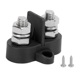 QANYEGN Bus Bar Terminal Block, Power Distribution Junction Stud, Power Distribution Block for Truck RV Boat (B(Black))