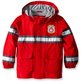 Carter's Boys' Toddler Fireman Raincoat Slicker, Red, 3T