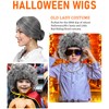 9 Pcs Old Lady Party Costume Set Grandma Granny Wig