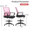 BestOffice Drafting Chair Tall Office Chair Adjustable Swivel Rolling Mesh