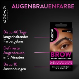 Syoss Eyebrow Kit Eyebrow Colour 1-1 Black Level 3 (17 ml), Eyebrow Dye for a Natural Look and Long Lasting Result