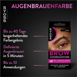 Syoss Eyebrow Kit Eyebrow Colour 1-1 Black Level 3 (17 ml), Eyebrow Dye for a Natural Look and Long Lasting Result