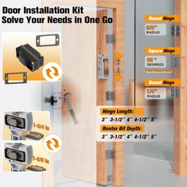 Door Hinge Jig Installation Kit, Hinge Mortiser Set with Router with Scoring and Chiseling Tools