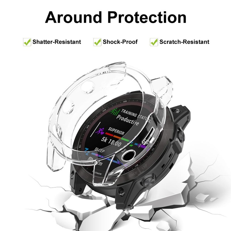 KeeFos Protective Case Compatible with Garmin Fenix 7S Pro Solar,