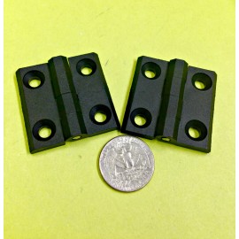 Mesan LOT OF 2 Flat Hinge Plastic Black Flush Cabinet Locker 270° degree #299.2.0.03