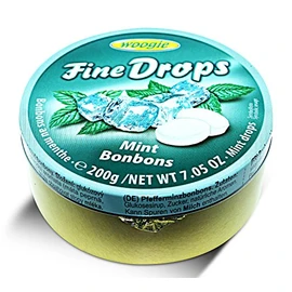 Woogie, German Fine Drops Sanded Mint Candy Tin 200gr (Minzgeschmack) (4 pcs)
