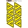 Pack of 8 Warning Stickers 6 x 5 cm Wheelchair