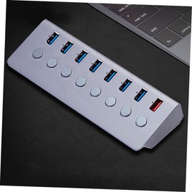KICHOUSE 7-Port USB 3.0 Hub 1 Charging Port Compact USB Divider for Mobiles Laptops