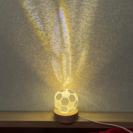 GUOCHENG GUOCHENG Football Night Light, Football Gifts for Boys Girls or Decor, 3D Soccer Crystal Decorative Desk Lamp, Creative Birthday Gift Ideal for Sport Fans