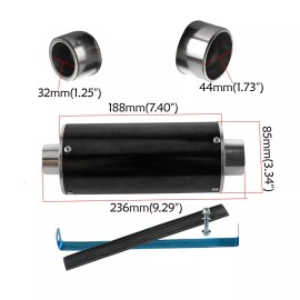 Unbranded/Generic 1.25" 32mm Slip On Motorcycle Exhaust Pipe Muffler Dirt Bike ATV Quad Go kart