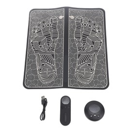 Foot Massager Pad Micro Current Foldable Foot Massager Mat with LCD Display 6 Modes and 9 Levels for Muscle Relaxation English Version