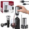 Saraudy Rechargeable Electric Wine Aerator and Dispenser Set, Electric Wine