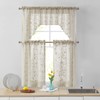HLC.ME Joyce Semi Sheer Kitchen Swag Curtain Panels - Rod