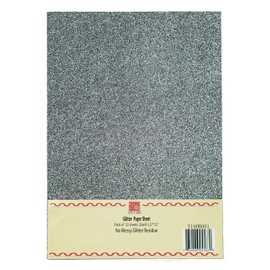 YZH Crafts Glitter Cardstock Paper,No-Shed Shimmer Glitter Paper, 10 Sheets, DIY Party Deco, 8" Inch X 12" Inch, A4 Size (Slate)