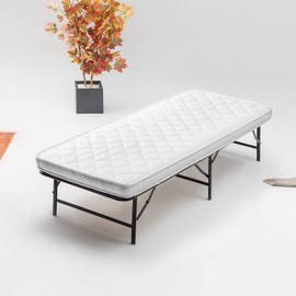 Mayberry Rug Treaton, 14-Inch Foldable Metal Platform Bed Frame with Tool Free Setup, Sturdy Steel, No Box Spring Needed, Twin, Black.