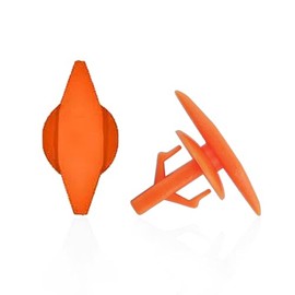 MAIN ST COLLECTIVE 25 Pcs Orange Nylon Weatherstrip Retainers | 6mm Hole, 10mm Stem and 5 x 15mm Head | Automotive Fasteners for Ford & Honda | Bumper & Panel Clips for Auto Body Repair